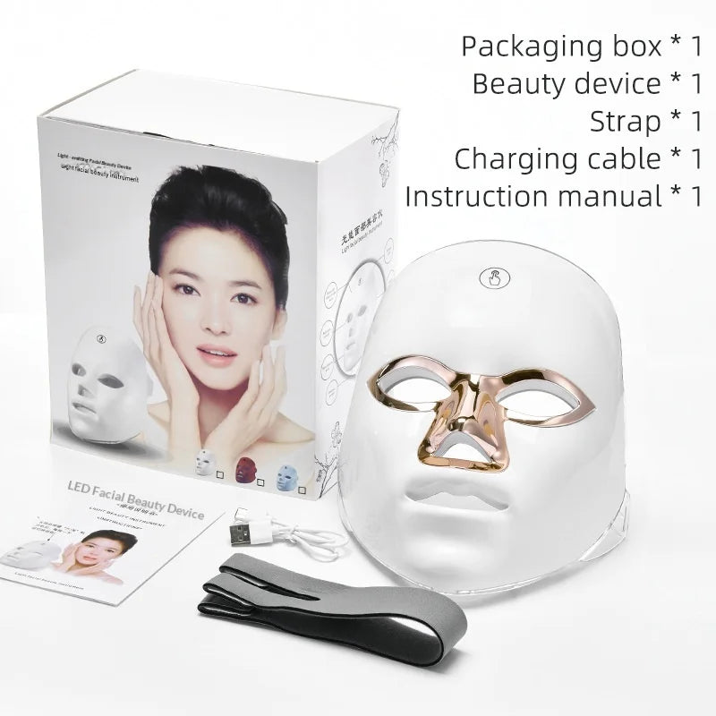 Led Face Beauty Mask Photon Skin Care Device Whitening Led Facial Mask Color Light Home-use Beauty Tool Led Mask Led Face Mask