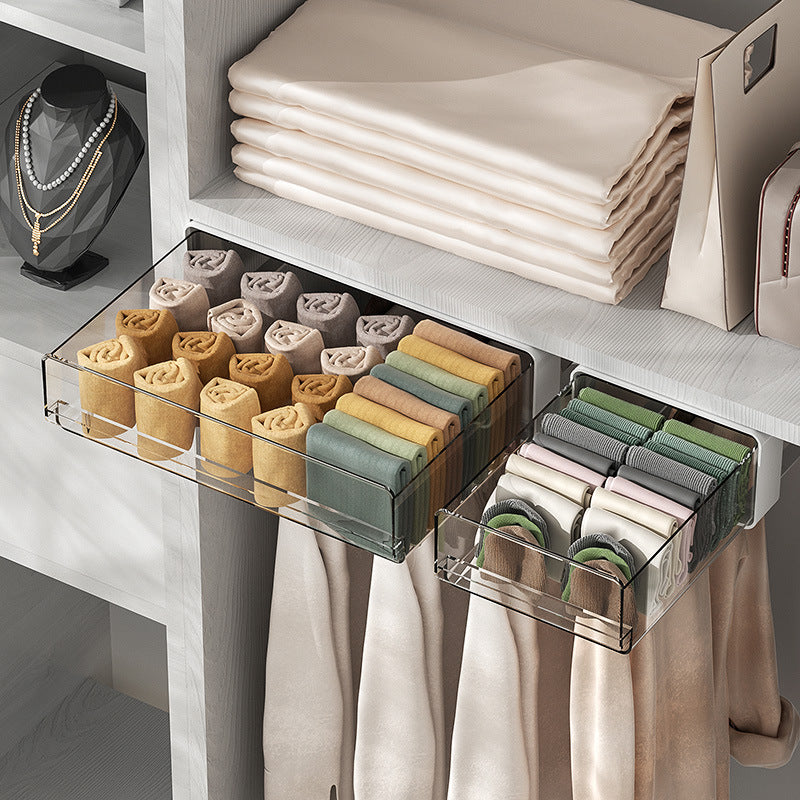 Carefully Selected Under-Desk Drawer-Style Storage Boxes, Dormitory Stationery Storage Boxes, Office Desk Hidden Storage Boxes, Makeup Storage Boxes