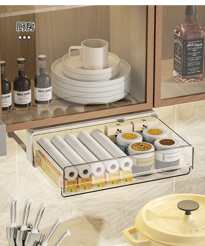 Carefully Selected Under-Desk Drawer-Style Storage Boxes, Dormitory Stationery Storage Boxes, Office Desk Hidden Storage Boxes, Makeup Storage Boxes