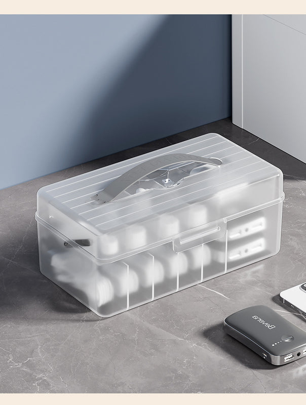 Desktop Data Cable Dust-Proof Compartment Storage Artifact Mobile Phone Charger Charging Cable Headphone Cable Organizer Compartment Box