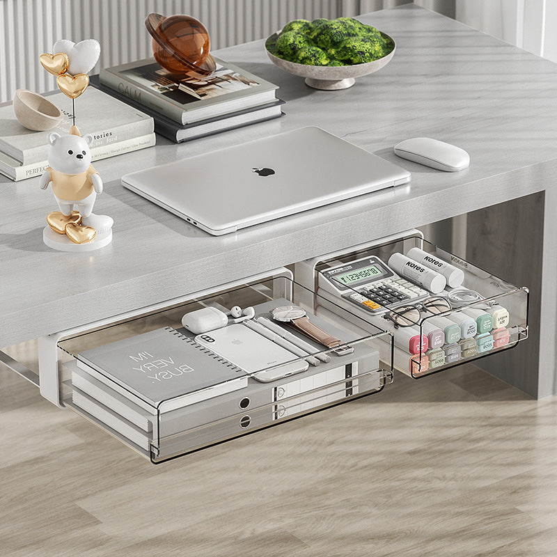 Carefully Selected Under-Desk Drawer-Style Storage Boxes, Dormitory Stationery Storage Boxes, Office Desk Hidden Storage Boxes, Makeup Storage Boxes