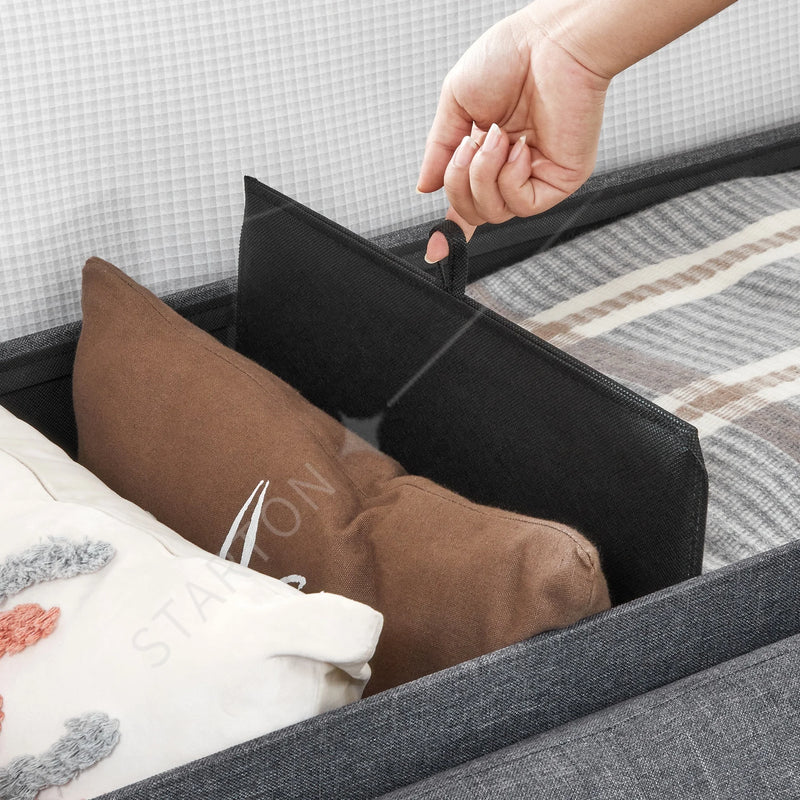 Modern Bedroom Bed End Ottoman Stool Bench 120L Storage Box Ottoman Colorful Foldable Storage Ottoman