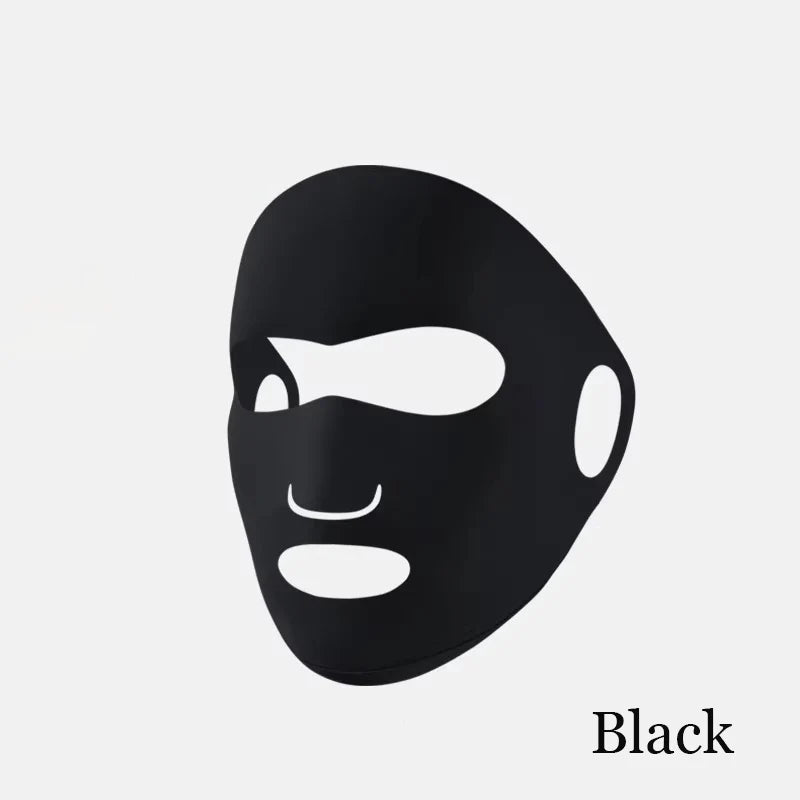 Full Face Sunscreen Facial Mask In Summer Light Breathable Ice Silk Face Protection Gini Ear Mounted Cycling Sports Facial Mask
