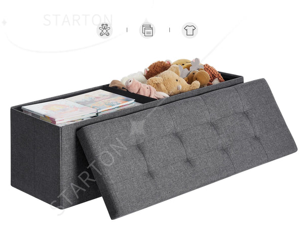 Modern Bedroom Bed End Ottoman Stool Bench 120L Storage Box Ottoman Colorful Foldable Storage Ottoman