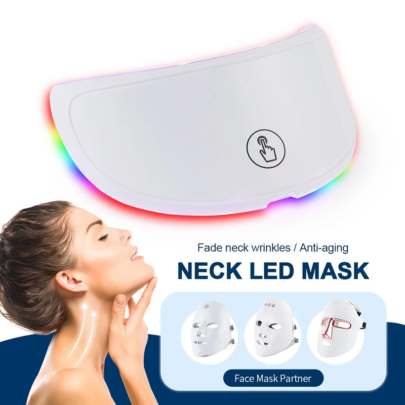 Face and Neck Beauty Machine LED Facial Mask Photon Neck Mask with 7 Colors Skin Care Massager