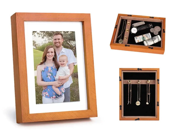 Hidden Photo Frame Storage With Secret Compartment Storage Box Sight Secret Hide Cash Jewelry Key For Home Office Money Safe Box