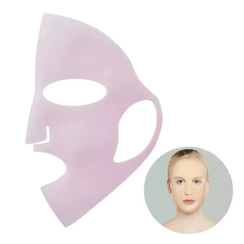 Reusable 3D Facial Silicone Mask Cover - Ear-Mounted Design for Deeper Moisturizing & Anti-Aging Care, Perfect Christmas Skincar