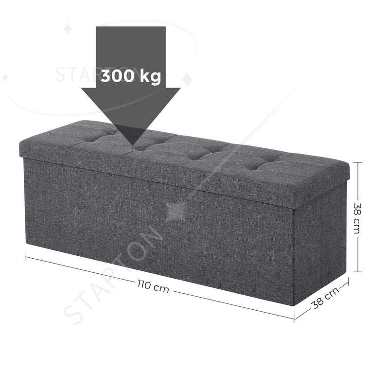 Modern Bedroom Bed End Ottoman Stool Bench 120L Storage Box Ottoman Colorful Foldable Storage Ottoman
